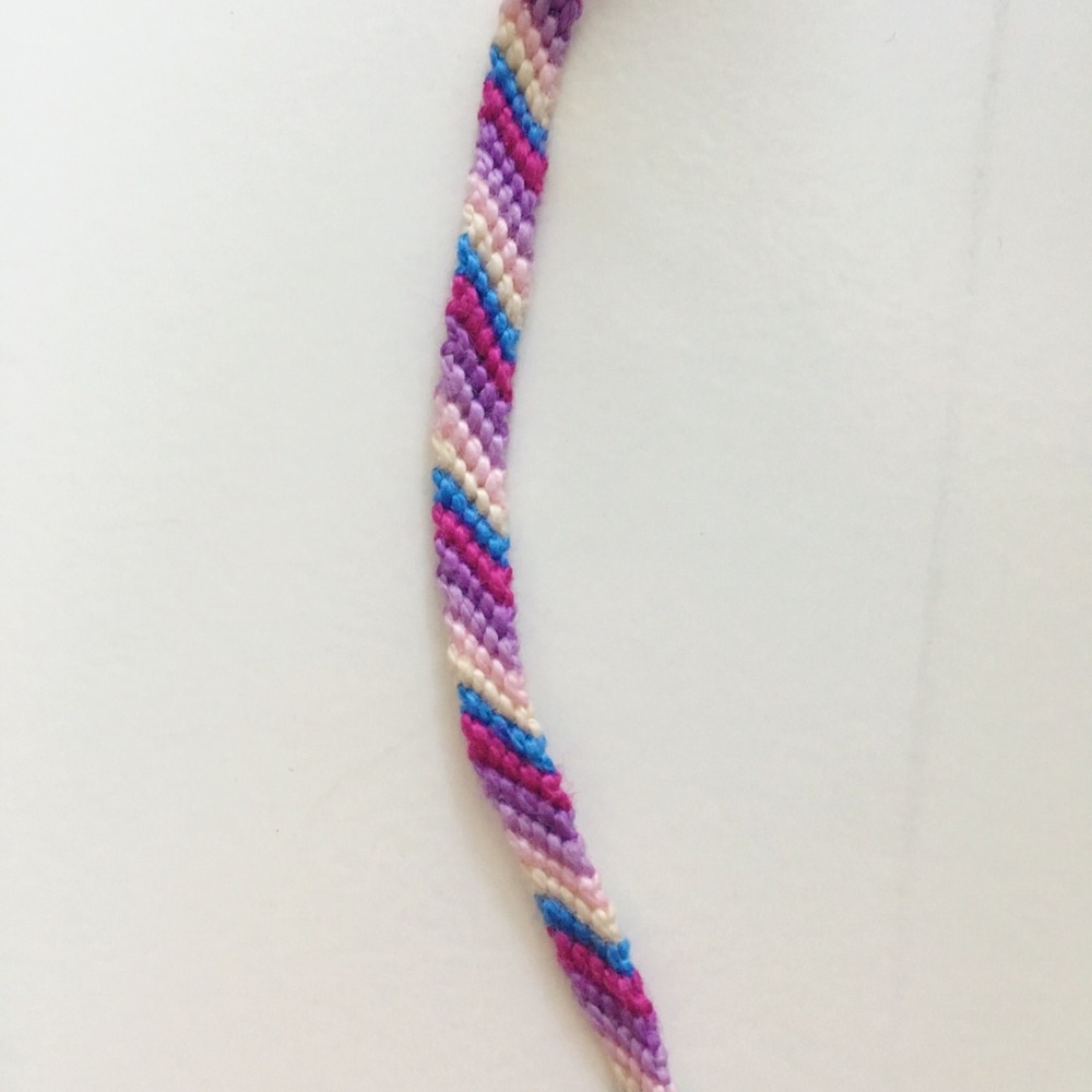 Fun candy stripe friendship bracelet